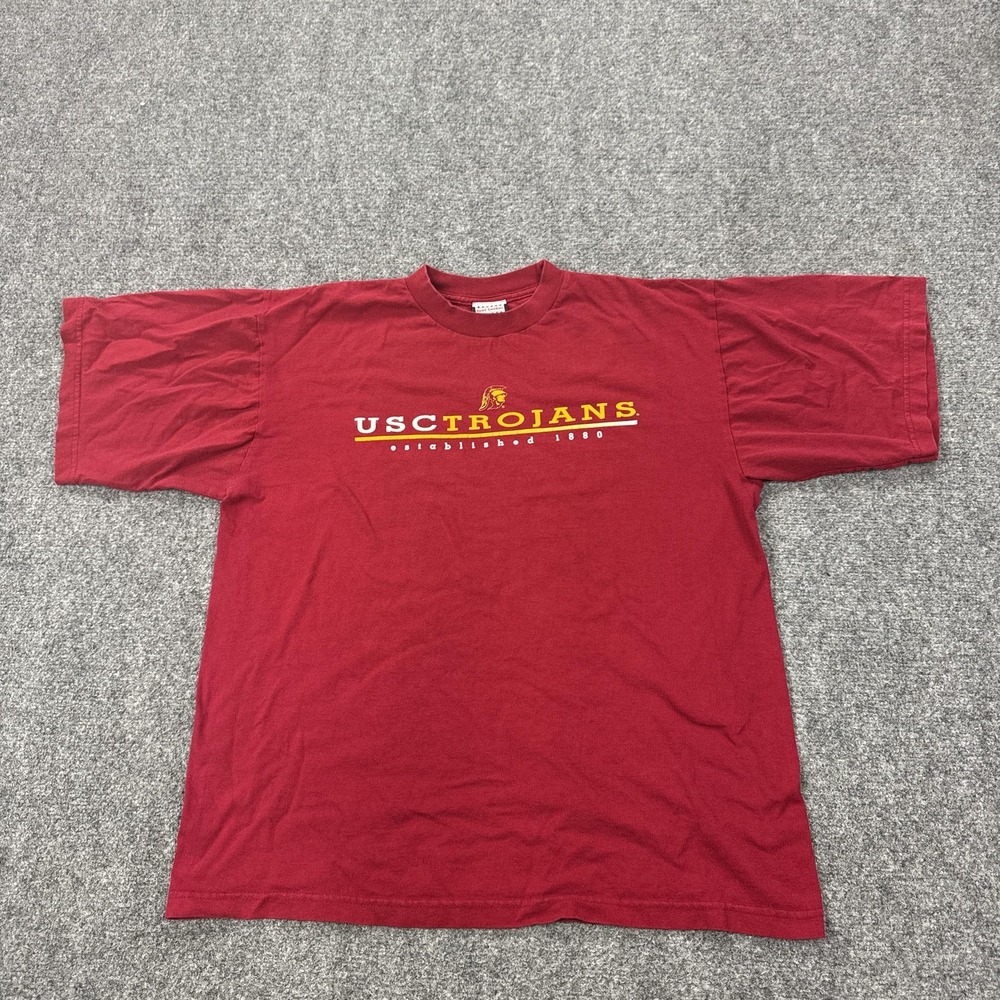 USC Trojans Shirt Mens 2XL Red NCAA Football Foot Locker Graphic Tee Top